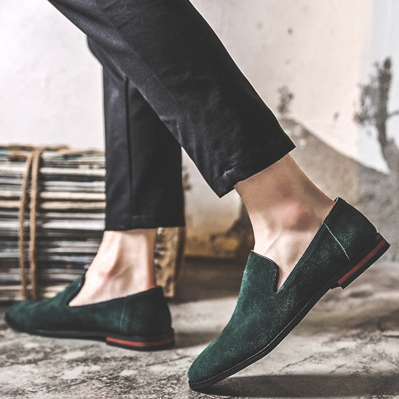 Men Casual Shoes Comfortable fahsion Luxury Brand High Quality suede Leather mens Loafers Summer Shoes  Zapatos Hombre