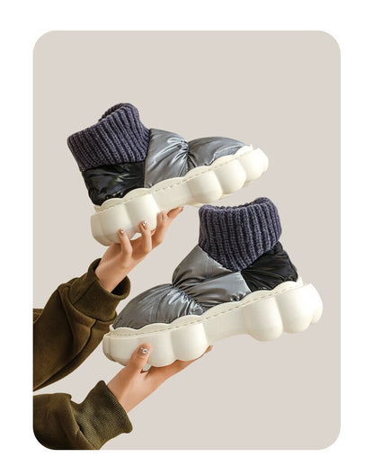 xiangtuibao Winter Boots for Women Chunky High Heels Ladies Shoes Thick Platform Waterproof Comfortable Soft Warm Fur Female Snow Boot