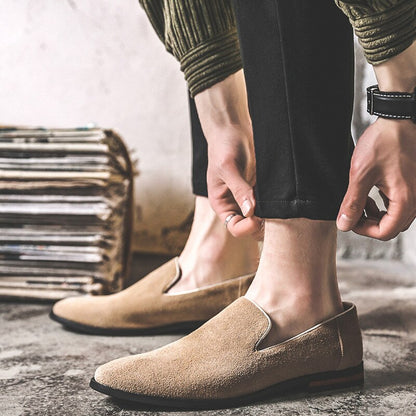 Men Casual Shoes Comfortable fahsion Luxury Brand High Quality suede Leather mens Loafers Summer Shoes  Zapatos Hombre