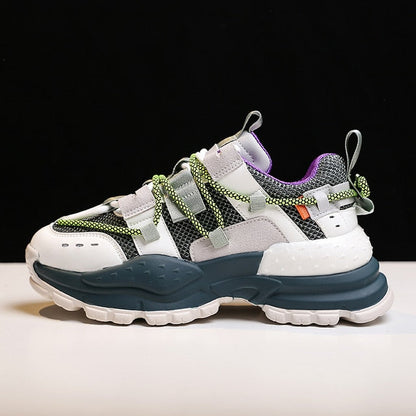 xiangtuibao Women Chunky Sneakers Vulcanize Sport Shoes Korean Fashion New Female Breathable Platform Thick Sole Casual Dad Woman Shoes
