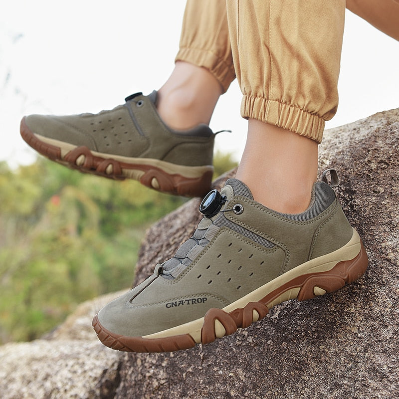 xiangtuibao Suede Leather Hiking Shoes For men Outdoor Camping Sneakers Men Sport Shoes For Trekking