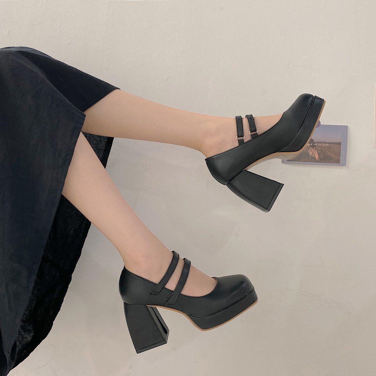 xiangtuibao Women High Heels Platform Shoes Super High Sexy Womens White Lolita Heels  leather Wedding Shoes Bride chaussure femme mary jane