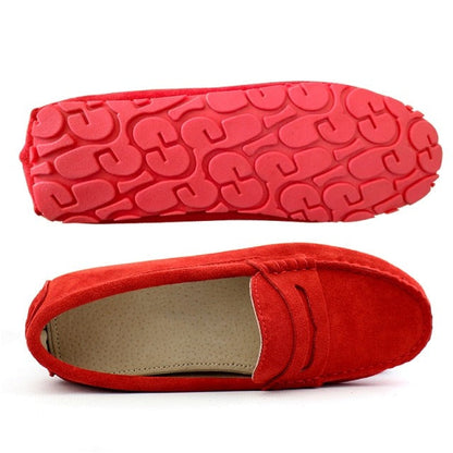 xiangtuibao Shoes Women 100% Genuine Leather Women Flat Shoes Casual Loafers Slip On Women's Flats Shoes Moccasins Lady Driving Shoes