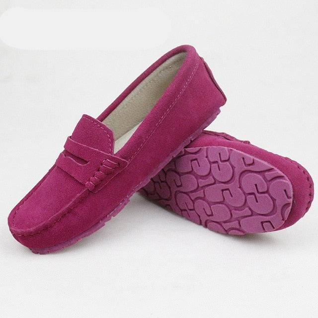 xiangtuibao Shoes Women 100% Genuine Leather Women Flat Shoes Casual Loafers Slip On Women's Flats Shoes Moccasins Lady Driving Shoes