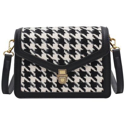 с доставкой Houndstooth Crossbody women&#39;s bag Winter Shoulder Handbags Female Luxury Trending goose foot Bag and Purses