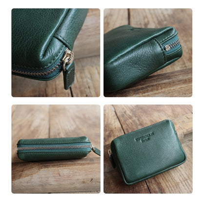 New Style Coin Purses Female First Layer Leather Zipper Mini Car Key Wallets Women 100% Cowskin Credit Card Purse Pouch Bag