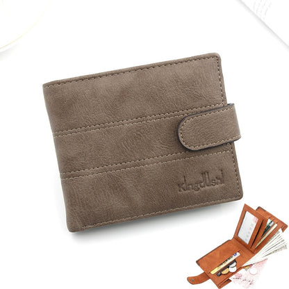 Men&#39;s wallet made of leather Wax oil skin purse for men Coin Purse Short Male Card Holder Wallets Zipper Around Money Bag