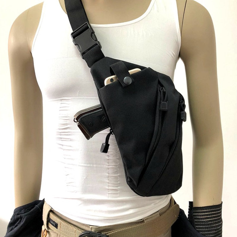 Multifunction Tactical Shoulder Bag Concealed Hand Gun Holster Bag Men Left Right Hand Pistol Pack Anti-theft Chest Bag Hunting