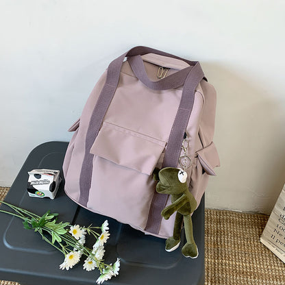 Backpacks Women Nylon Students Multi-pockets Safari-style Harajuku Ins Leisure Large Capacity Travel Bags Teenagers Chic Trendy