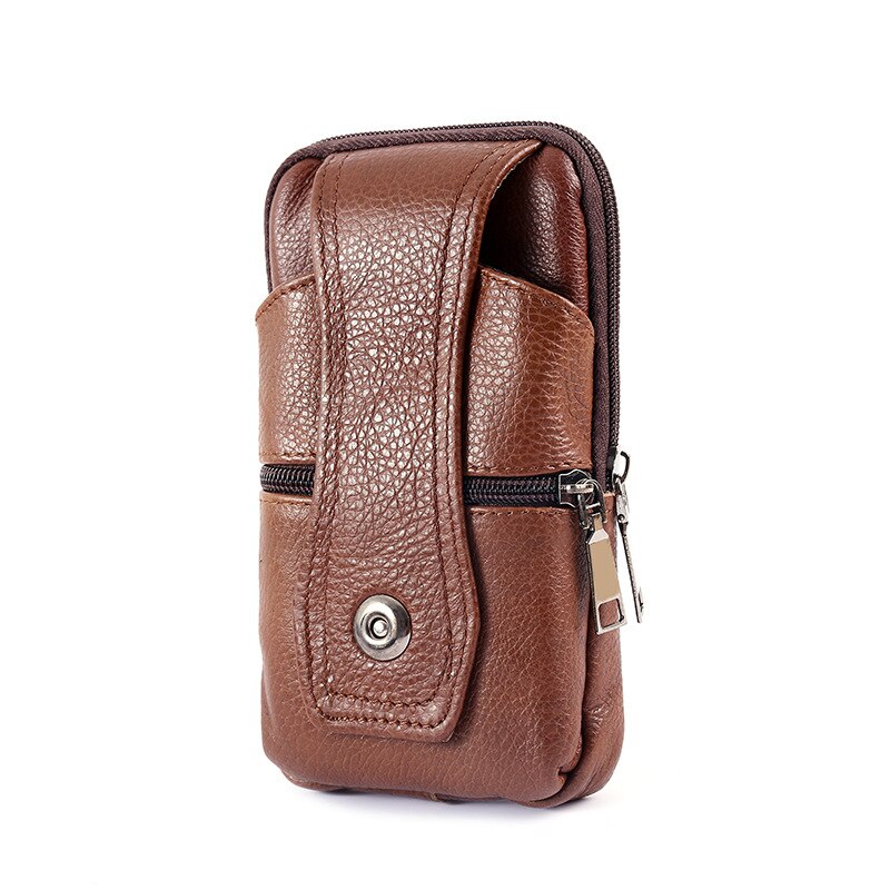 Men&#39;s messenger bag retro leather shoulder bag men&#39;s small messenger bag leather bag mobile phone bag casual business waist bag