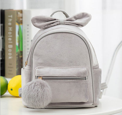 Baby Backpacks Kid Toddler Backpack Kindergarten Schoolbag Baby Cartoon Bowknot Shoulder Bag Plush Ball