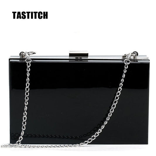 Fashion Black Acrylic Handbags Elegant Clutches Women Messenger Shoulder Bags Party Prom Wedding Evening Bag Bridesmaid bag