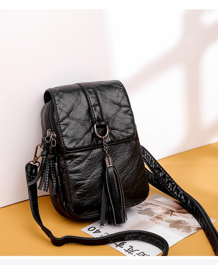 Fashion mini women&#39;s designer small shoulder messenger bag pu leather wallet lady phone bag female flip phone bag