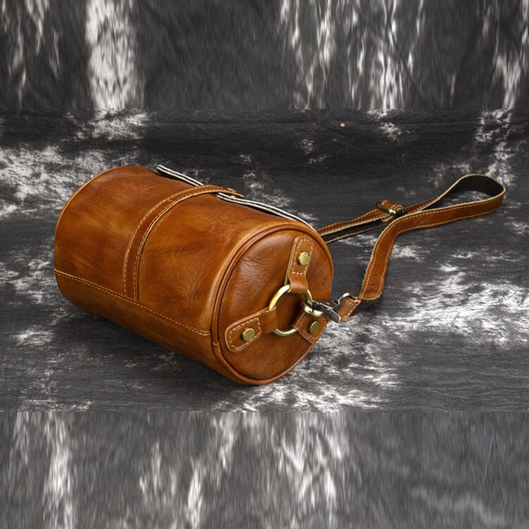 Newsbirds Women Genuine Leather Shoulder Bag Round Shape Soft Crossbody Bag For Phone Wallets Personality messenger bag lady