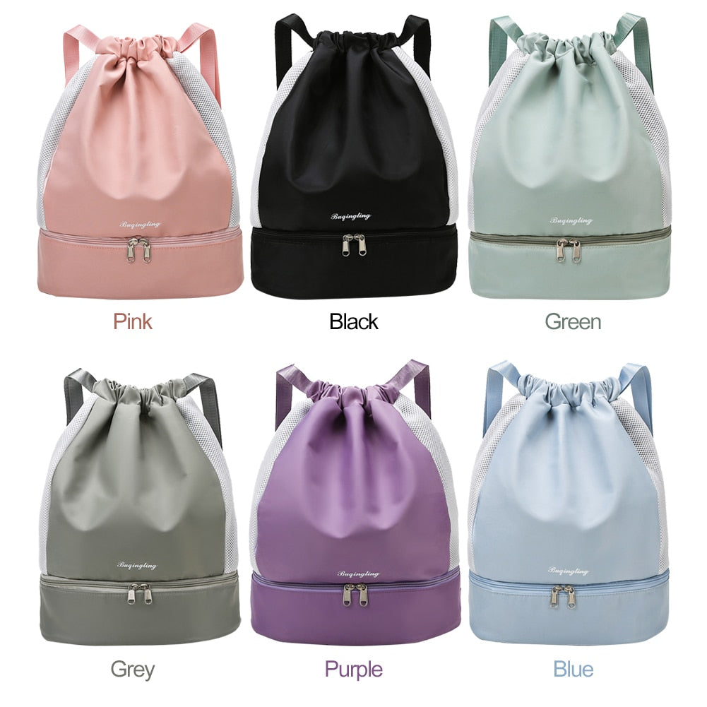 Sports Fitness Backpack Dry And Wet Separation Large Capacity Waterproof Beach Swimming Bag Wet And Dry Separation Sports Bag