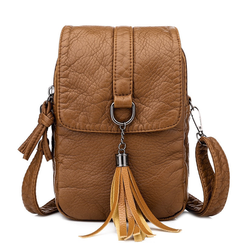 Fashion mini women&#39;s designer small shoulder messenger bag pu leather wallet lady phone bag female flip phone bag