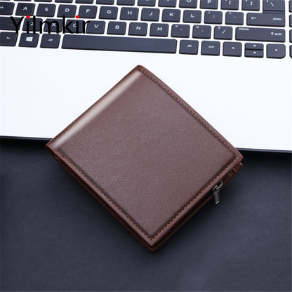 Fashion Casual Short Men Wallet Casual Travel Portable Male Credit Card Holder Coin Purse Lightweight PU Popular Simple Wallets
