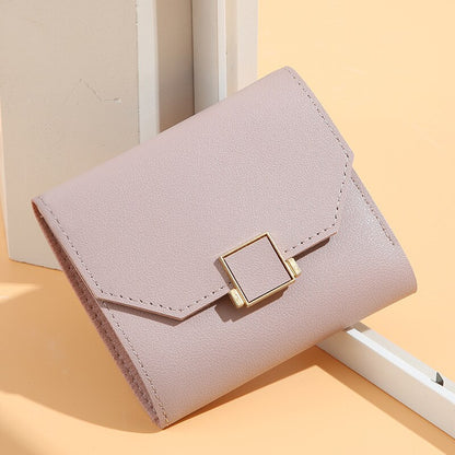 New Fashion Short Wallets for Women Leather Cute Mini Money Clutch Wholesale Zipper Female Coin Purses Casual Multi Card Holder