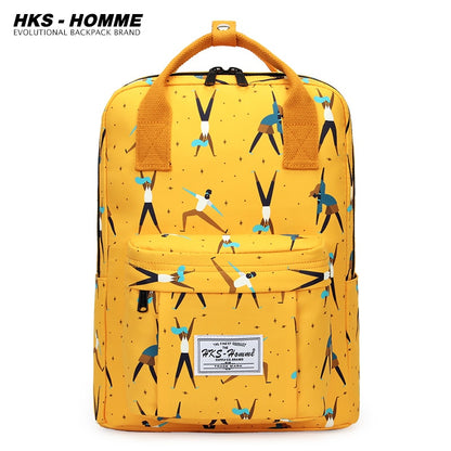 Fashion Women Backpack for School Teenagers Girls Stylish School Bag Ladies Canvas Fabric Backpack Female Bookbag laptopbag