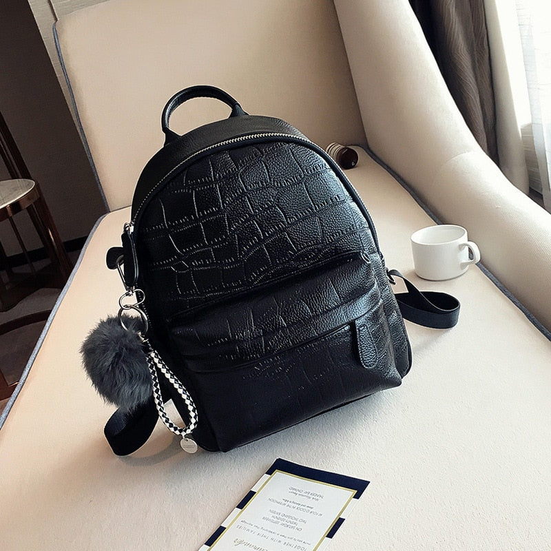Mini Backpacks Women PU Leather Cute Small Backpack Female White Back Pack Black Backpacks For Teen Girls Fashion Bagpack Woman