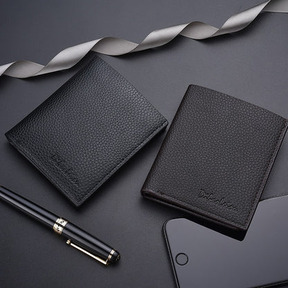 Men Business Leather Billfold Wallet Brand Luxury Short Slim Male Purses Money Credit Card Thin Hombre Billetera Portafoglio