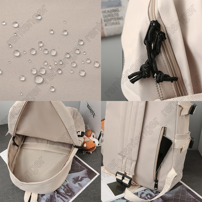 College Mesh Ladies Backpack Waterproof Female Fashion School Bag Laptop Student Girl Backpack Nylon Men Women Net Bag Book Male