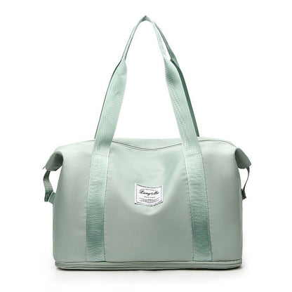 Fashionable Dry And Wet Separation  One-Shoulder Carry-On Duffel Bag, Lady Large Capacity Extended Travel Bag