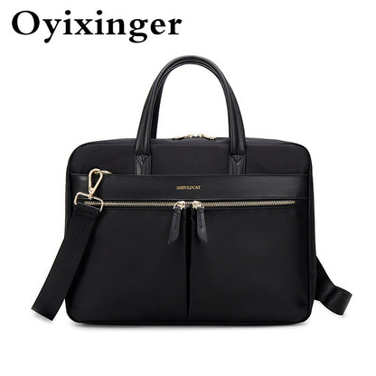 OYIXINGER Women&#39;s Briefcase Business Tote Messenger Bags For Female A4 Document Storage 13 14 15 Inch Laptop Bag For Macbook Hp