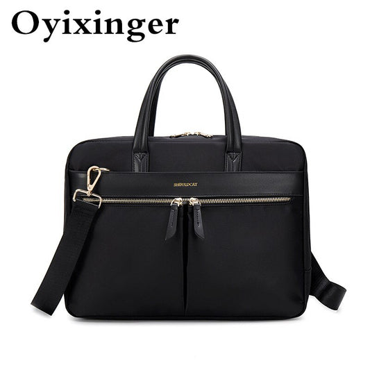 OYIXINGER Women&#39;s Briefcase Business Tote Messenger Bags For Female A4 Document Storage 13 14 15 Inch Laptop Bag For Macbook Hp