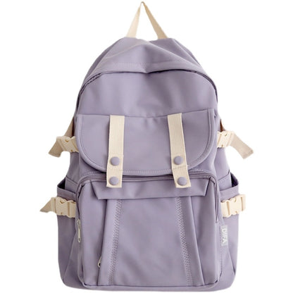 Fashion Solid Color Backpack Women New Waterproof Shoulders School Bags for Teenagers Female College Korean Backpack Ladies