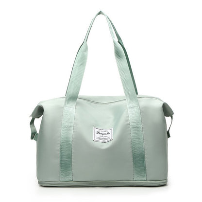 Fashionable Dry And Wet Separation  One-Shoulder Carry-On Duffel Bag, Lady Large Capacity Extended Travel Bag