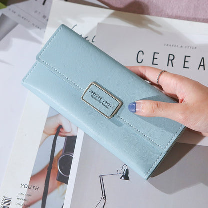 Women Long Wallets Luxury Girl PU Leather Money Pocket Card Holder Female Phone Bag Coin Purse Multi-card Position Zipper Bag