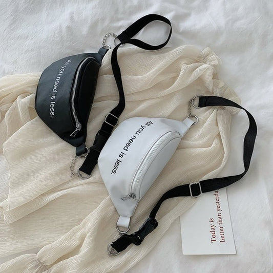 1PC Women Fanny Pack PU Waist Fanny Pack Chest Crossbag Travel Sports Zipper Pouch Hip Bum Bag Purse Phone Key Pouch Packs