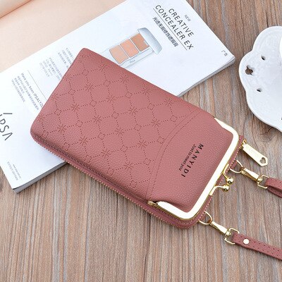 Women Bag Big Screen Phone Bag Women&#39;s Wallet Long Zipper Shoulder Bag Fashion Messenger Bag Coin Purse Leather Crossbody Wallet