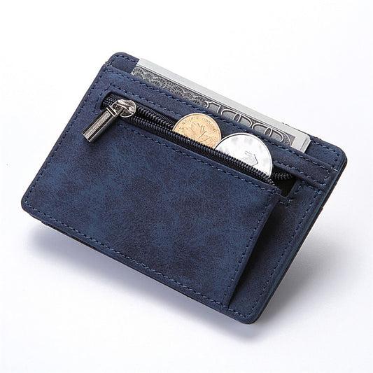 Ultra Thin Mini Wallet Men&#39;s Small Wallet Business PU Leather Magic Wallets High Quality Coin Purse Credit Card Holder Wallets