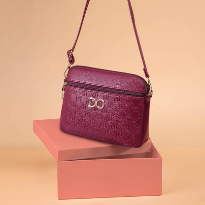 New Women&#39;s Net Red Small Round Fashion Lightweight  Multi Side Versatile Single Shoulder Messenger Soft Leather Bag