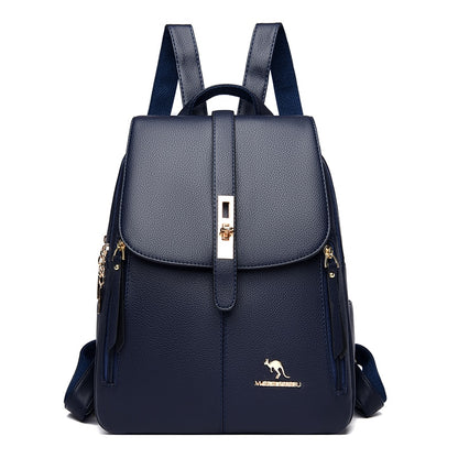 Winter Women Leather Backpacks Fashion Shoulder Bags Female Backpack Ladies Travel Backpack Mochilas School Bags For Girls
