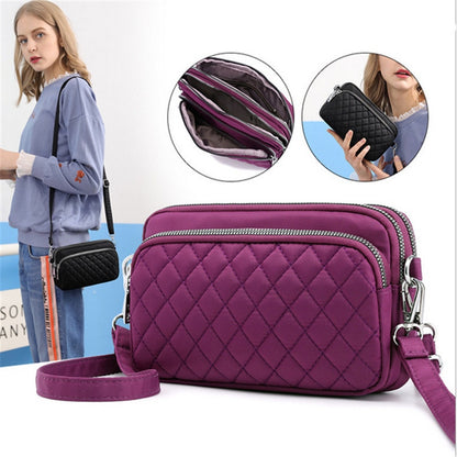 Casual Nylon Waterproof Women Bag Fashion Wild Outdoor Mens Shoulder Bag Messenger Crossbody Bag Ladies Purse Diagonal Bag
