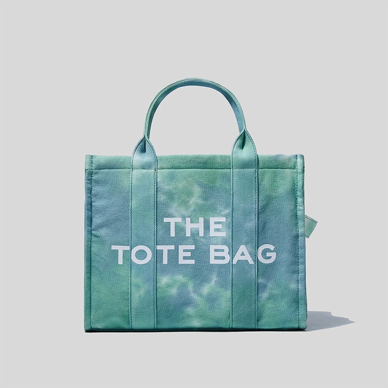 Large Capacity Canvas Tote Women Shoulder Bag Letter Printed Crossbody Bags for Women Casual Cloth Women Handbag Big Shopper Bag