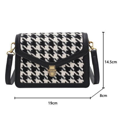 с доставкой Houndstooth Crossbody women&#39;s bag Winter Shoulder Handbags Female Luxury Trending goose foot Bag and Purses