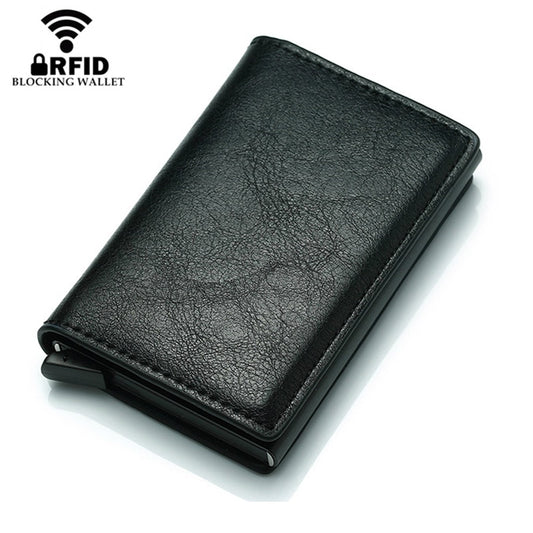 ZOVYVOL Antitheft Men Vintage Credit Card Holder Blocking Rfid Wallet Leather Unisex Security Wallet Leather Women Magic Wallet