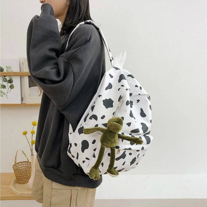 Women Backpacks Oxford Cow Pattern Large-capacity New Camouflage Water-proof Girls Backpack Students Harajuku Street Wear Trendy