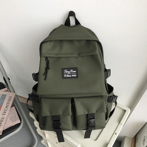 Multi-pocket Men Women Backpack Female Large Capacity School Bag Couple Trendy Harajuku 15.6inch Laptop Backpacks Ladies Bookbag