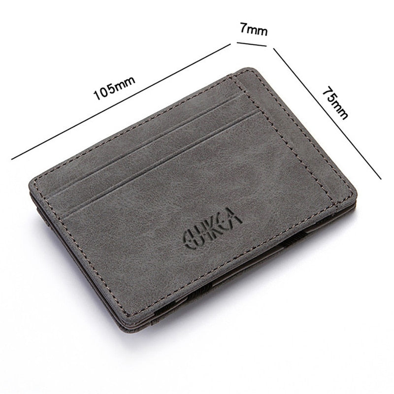 Ultra Thin Mini Wallet Men&#39;s Small Wallet Business PU Leather Magic Wallets High Quality Coin Purse Credit Card Holder Wallets
