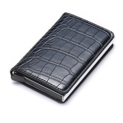Dropshipping Man Women Smart Wallet Business Card Holder Rfid Wallet Aluminum Metal Credit Business Mini Card Wallet
