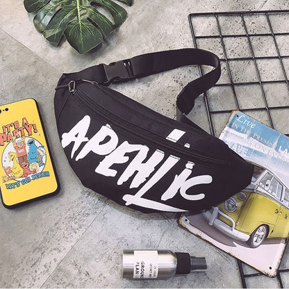 100% Brand New Letter Fanny Packs Hip-Hop Belt Bag Harajuku Shoulder Female Sling Chest Pocket Fashion Pocket Women Waist Bag