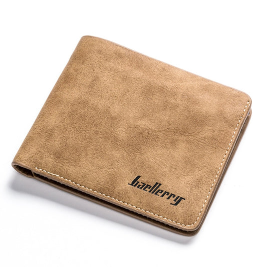 High quality men&#39;s retro matte PU leather men Wallets Wholesale short leather wallets card holders purse for men