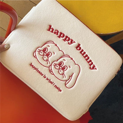 13 inch Laptop Sleeve Bag For Korean Ins Rabbit Mac Ipad Pro 9.7 10.5 11 14.5 15 inch Tablet Inner Case Bunnty Bag Mini Pad 5