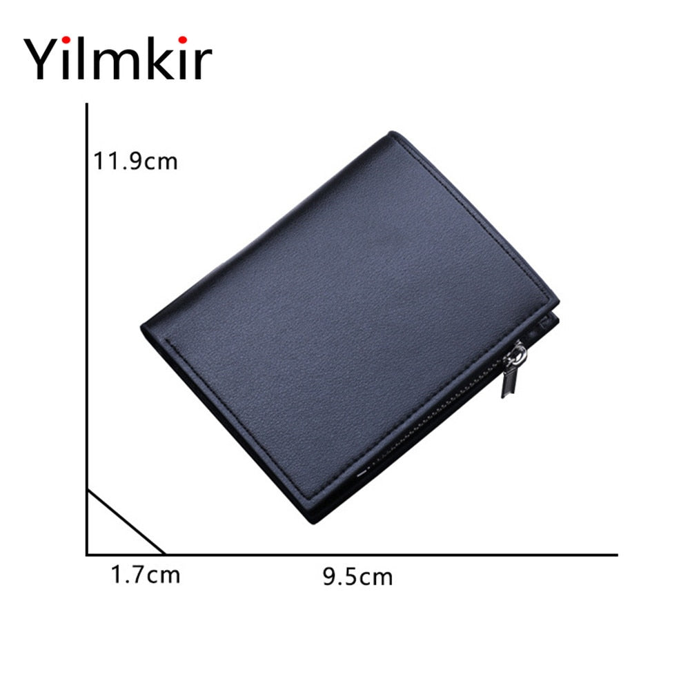 Fashion Casual Short Men Wallet Casual Travel Portable Male Credit Card Holder Coin Purse Lightweight PU Popular Simple Wallets
