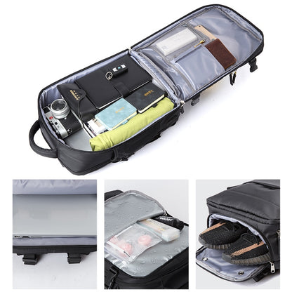 Women Multifunction Travel Large Capacity Backpack Ladies Weekend Outing Luggage With Wet Shoe Compartment 180° Open Way Bag
